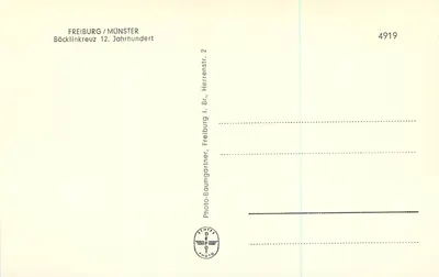 Böcklinkreuz — krzyż z XII wieku — Photo-Baumgartner, Freiburg — Rewers