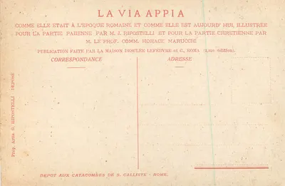 Capela de Saint-Patris — Via Appia Antica — G. Ripostelli — Verso