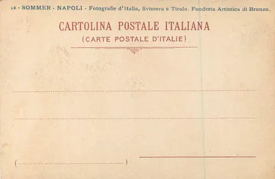 Dançarina de Pompeia — Editor: Sommer, Nápoles — Verso
