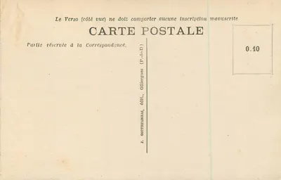 Zamek Piroux — Auvergne — wydawca Olliergues — Rewers