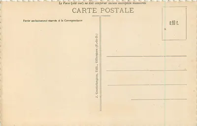 L'Auvergne - Omgeving van Mont-Dore - Het meer van Servière — G. D'O. n°1445 — Achterkant