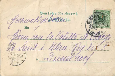 Frimmersdorf — Academia — Deutsche Reichspost — Verso