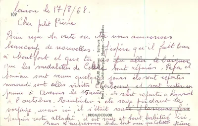 Kairon-Plage — Regate, Spiaggia, Ponte Blu, Vecchia Auberge — Editori CARTAUD Frères - Nantes — Verso
