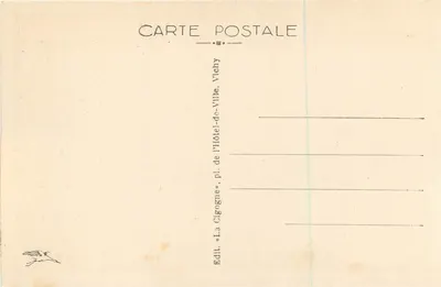 Vichy — Kasyno widziane z boku — Wydawca: La Cligogne, Vichy — Rewers