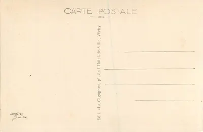 Vichy — Kasyno z boku Teatru — Wydanie «La Cigogne» — Rewers
