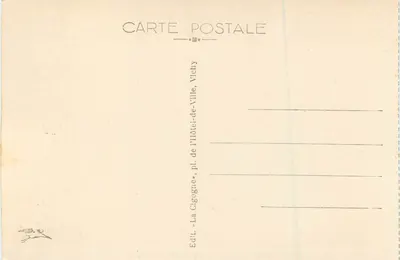 Vichy — A Porta Monumental — Editor: La Cigogne, pl. de l'Illotéi-de-Ville, Vichy — Verso
