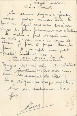 Most Brion — Monestier-de-Clermont — Wydanie A. Riondet — Rewers