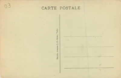 Vichy - O Hotel de Ville — editor Idsal, n° de série 472 — Verso