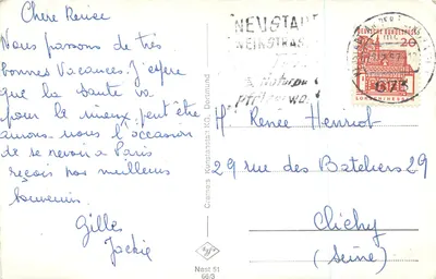 Neustadt a.d. Weinstraße. Schönthal, Kurhaus Königsmühle — Cramer's Kunstanstalt, Nast 51 — Verso