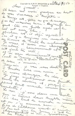 Plaża i zachodni ponton w Brighton — widok panoramiczny — A.W.W. BRIGHTON & WORTHING, n°709 — Rewers