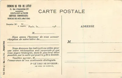 Ponte de Parthenay (Deux-Sèvres) — Le Thouet — A Porta de São Jacó — Caminhos de Ferro do Estado — Verso