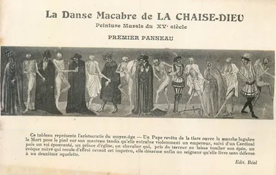 A Dança Macabra de LA CHAISE-DIEU — Pintura Murale do Século XV — Primeiro Painel — Edit. Béal