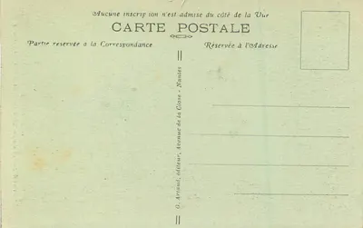 O Grande Hotel da Mar vista da Gruta dos Pássaros — Morgat — G. Arrioud, editor, Nantes — Verso