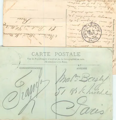 CPA Bourg la reine la mairie l eglise et le boulevard carnot — Verso