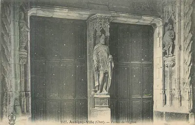 Aubigny-Ville (Cher) — Portail da Igreja — editor A. Auxenfans