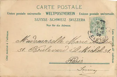 Pilatus — vue du glacier et de l'Hotel u. Esel — Verlag G. Wamli, Phot. Klioberg, Zürich — Verso
