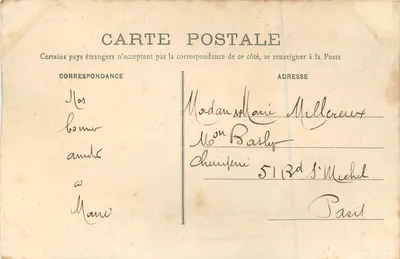 Antieke ansichtkaart 95 Lagny quai de la gourdine — Achterkant