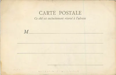 Fontainebleau — Galeria das Tábuas — B. F., Paris — Verso