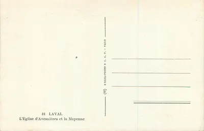 Kościół w Avesnières i Mayenne — (41) — wydawca Kościół w Avesnières i Mayenne — seria 48 LAVAL — Rewers