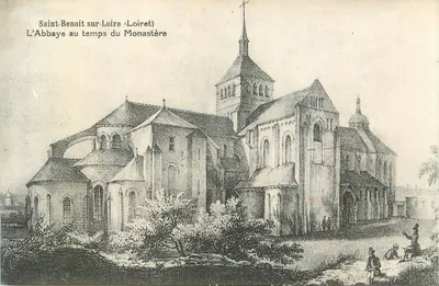 Saint-Benoît-sur-Loire — A Abadia na época do Mosteiro — L. Lenormand, Orléans
