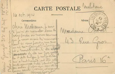 L'ARGONNE — Estrada de Ste-Ménéhould para Florent — A Colina do Étiang — Lib. Imp. Martinet, Hautard, Ste-Ménéhould — Verso