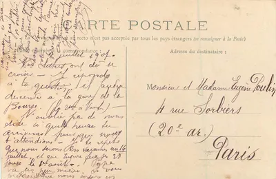 Reims — Arco do Triunfo — editor desconhecido, n° 100 — Verso