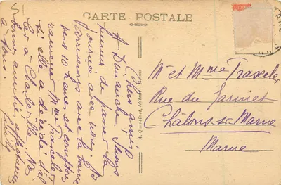 Reims — A Catedral — Vista tirada em 1920 — Verso