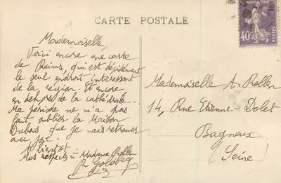 Reims — Katedra — Szczegóły głównego portalu — V. Thuillier, wydawca, Reims, nr 277 — Rewers