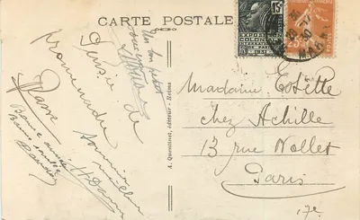 Reims — De Kathedraal in 1914 — A. Quentinet, uitgever, n°49 — Achterkant