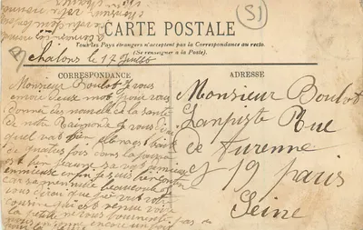 Chalons-sur-Marne — A Prefeitura e a Igreja Nossa Senhora da Assunção — LL. — Verso