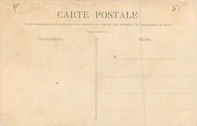 Reims — Statua Colberta — Wydawnictwo pocztowe — Rewers