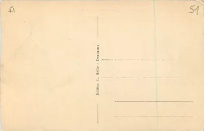 Dormans - Capela da Reconhecimento — editor L. Helle, n° 51 — Verso