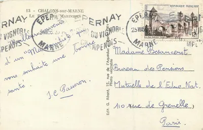 O Ponte dos Marinheiros — Chalons-sur-Marne — MAGE — Verso