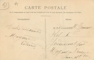 Boursault — O Pont do Castelo — C.M. édit. Epouany — Verso