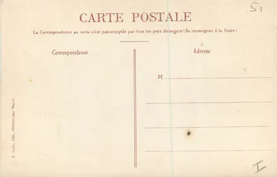 Chalons-sur-Marne — Place de l'Hôtel-de-Ville — L. Coëx, uitg. Châlons-sur-Marne — Achterkant