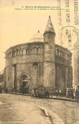 Neuvy-St-Sépulchre (Indre) — A Igreja, construída sobre o modelo do Santo Sepulcro — G. & C. e filhos, Châteauroux