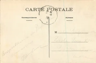 Préfailles (Loire-Inf.) — paisagem costeira com rochedos — editor Deflandre, Préfailles — Verso