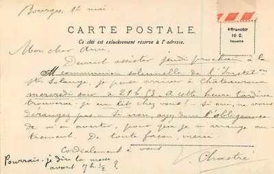 Paray-le-Monial — A Caça. — Veuve DRAGO, Paray-le-Monial — Verso