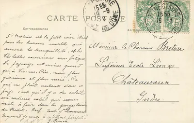 A Cascata das Granges — Arredores de Saint-Nectaire — L'Auvergne — Verso