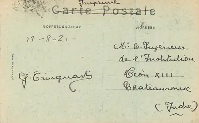Orléans — De Kathedraal — Graf van de Bisdom Dupanloup — uitgever L.C. n°41 — Achterkant