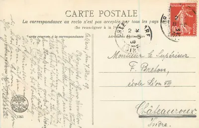 Orléans - L'Hotel de Ville — editore N°1365 — Verso