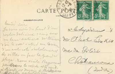 Biarritz Pittoresque — Le Rocher du Basta — Wydawnictwo Lourmau, N° 168 — Rewers