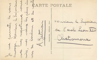 O Castelo Henri IV - Quarto de Henry d'Albret — Pau, editor C.C. n°195 — Verso