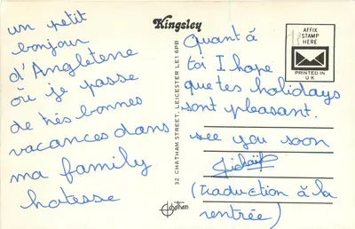 Anioł i Hotel Królewski, Grantham — wydawca Kingsley, nr seryjny KNBT 2716 — Rewers