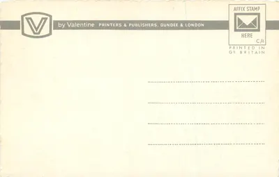 Katedra Canterbury — Widok z zewnątrz i z wnętrza — Valentine Printers & Publishers, n° ET.5310R — Rewers