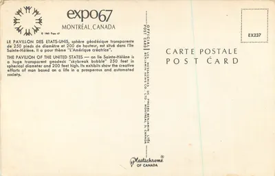 Pavilhão dos Estados Unidos — Expo 67 — Montreal, Canadá — Verso