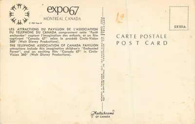 Pavillon Telefonu — Expo 67 — Wydawca Benjamin — Rewers