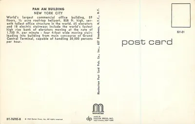 Budynek Pan Am — Nowy Jork — DEXTER PRESS, INC. NY-81 — Rewers