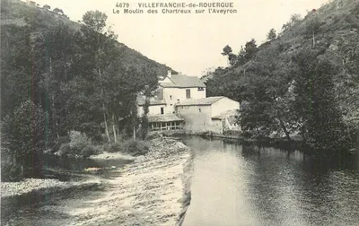 Villefranche-de-Rouergue — O Molino dos Chartreux sobre o Aveyron — n° 4679