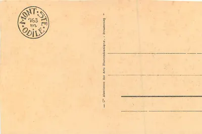 Mont Sainte-Odile — Ruiny Dreystein z Murzem Pogańskim — LL — Rewers